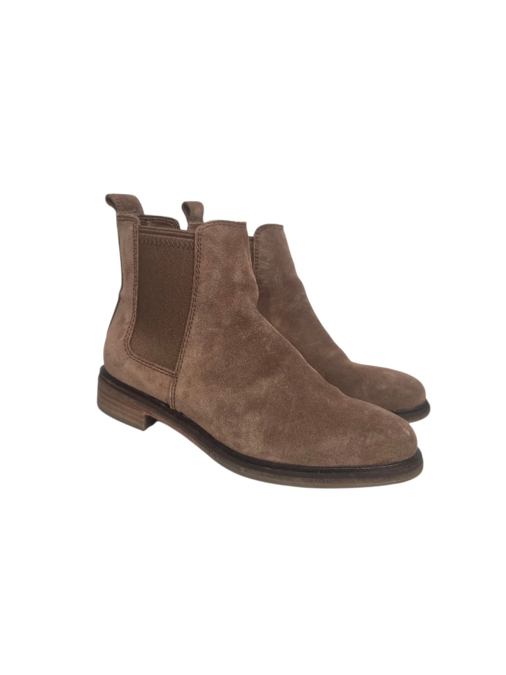 Clarks Women's Tan Suede Chelsea Boots